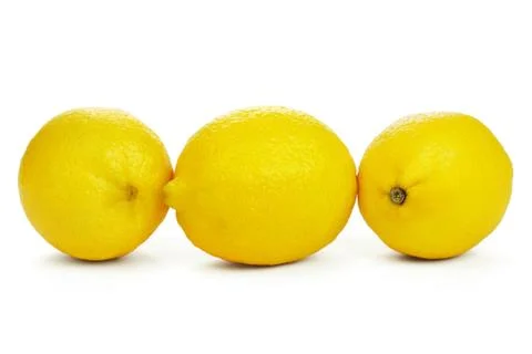 Row of fresh lemons Foto stock