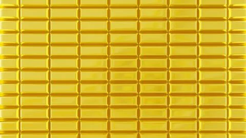 Row of gold bars top view Stock Illustration