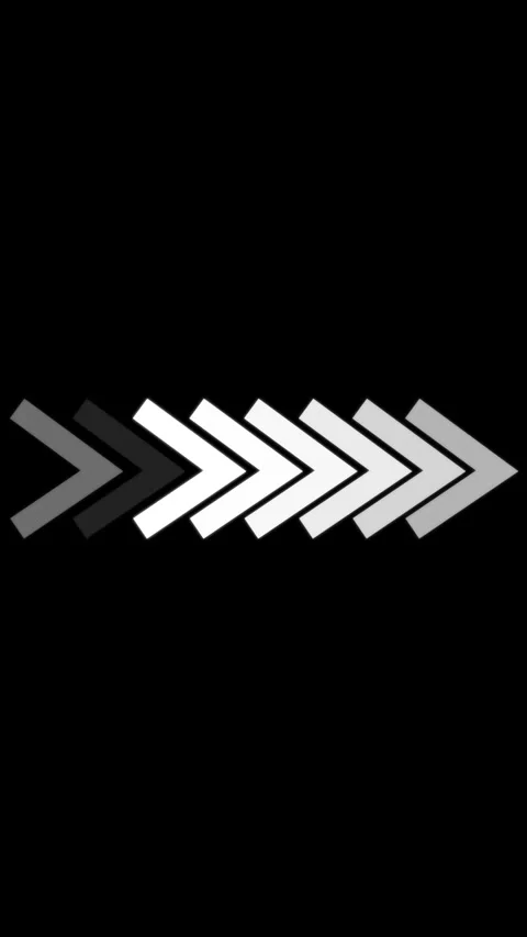 Row of Gradient Gray Arrows Pointing Right on a animated Black Background d.. Stock Footage 344858369