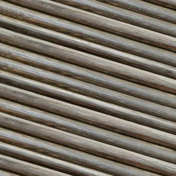 Row of gray logs parallel lines wooden background rustic base design ribbed Stock Photos