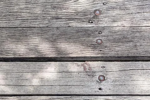 Row of gray old and weathered boards horizontal background Stock Photos