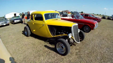 Row of Hot Rods 動画素材 24355167
