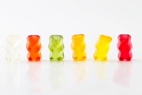 Row of jelly bears Stock Photos