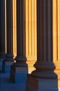 Row Of Large Columns Fotos de archivo