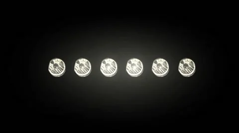 Row of  lights from a stage Stock Footage 45349837