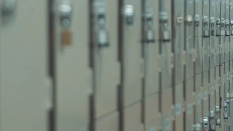 Row of Lockers Stockbeeldmateriaal 128812112