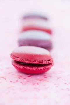 Row of macaroons Foto stock