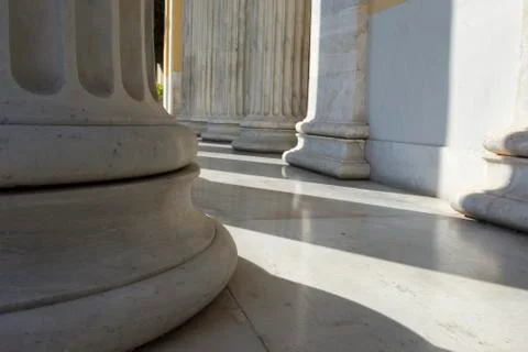 Row of marble columns Stock Photos