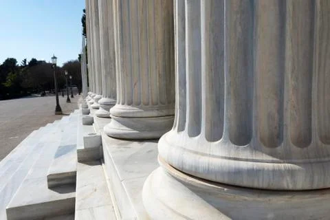 Row of marble columns Stock Photos
