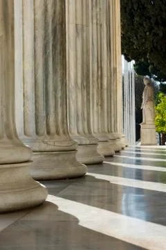 Row of marble columns Stock Photos