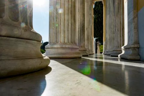 Row of marble columns Stock Photos