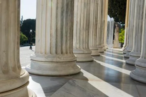 Row of marble columns Stock Photos