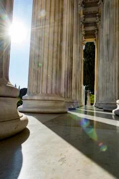 Row of marble columns Stock Photos