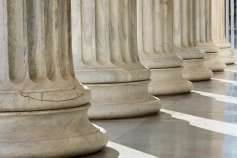 Row of marble columns Stock Photos