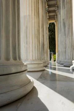 Row of marble columns Stock Photos