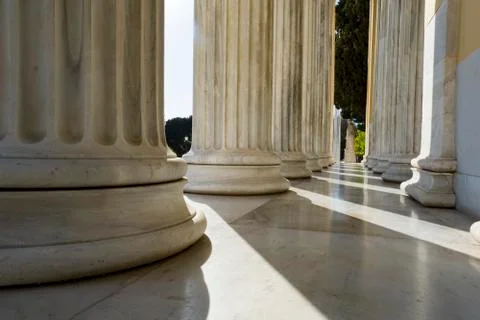 Row of marble columns Stock-Fotos