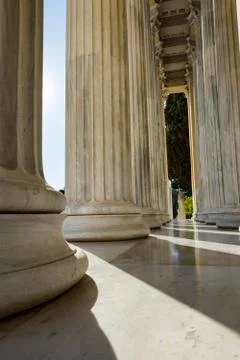 Row of marble columns Stock Photos