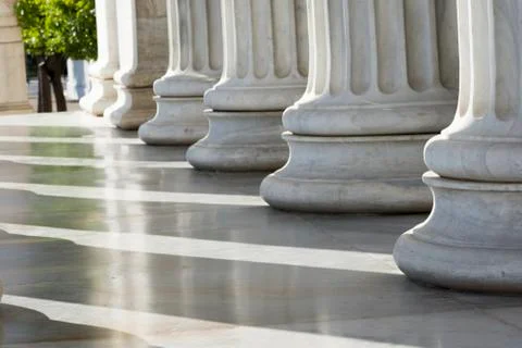 Row of marble columns Stock Photos