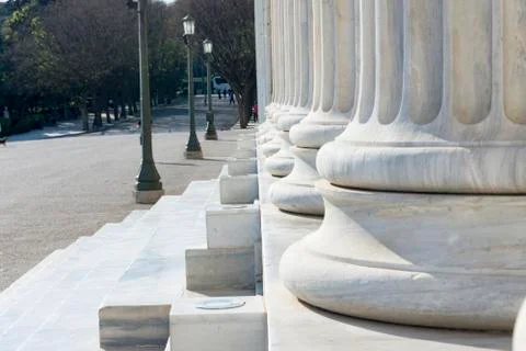 Row of marble columns Stock Photos