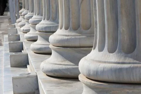 Row of marble columns Stock Photos