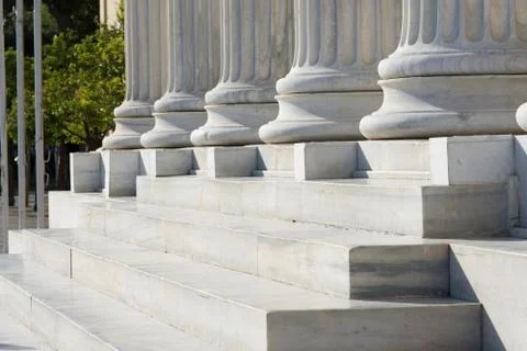 Row of marble columns Stock Photos