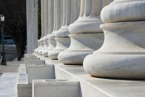 Row of marble columns Stock Photos