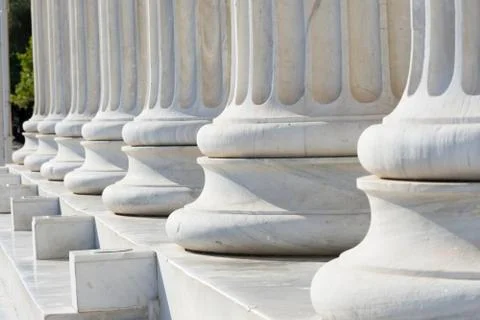 Row of marble columns Stock Photos