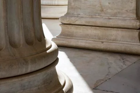 Row of marble columns Stock Photos