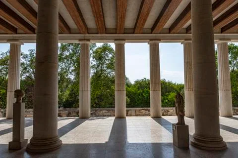Row of Marble columns Stock Photos