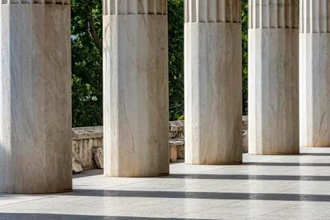 Row of Marble columns Stock Photos
