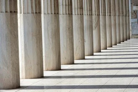Row of Marble columns Stock Photos