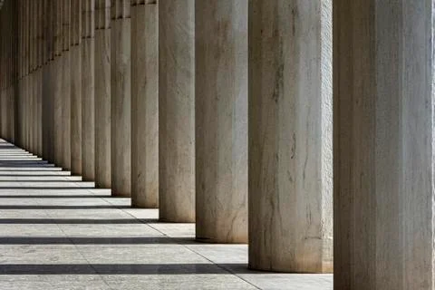 Row of Marble columns Stock Photos