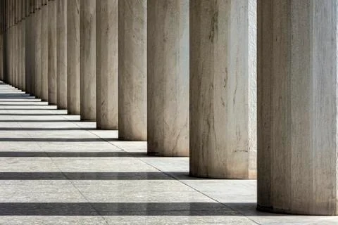 Row of Marble columns Stock Photos