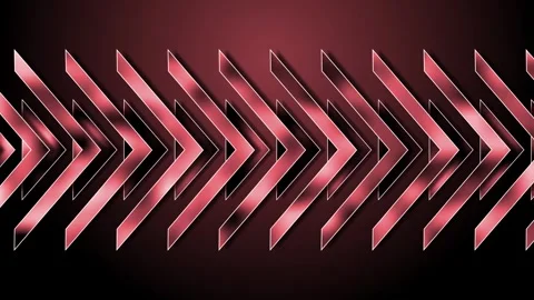 Row of metallic chevron arrows in repeating pattern on dark gradient backgr.. Stock Footage 334750314