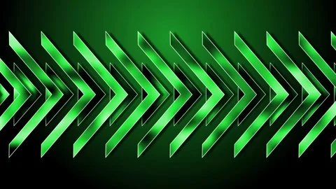 Row of metallic chevron arrows in repeating pattern on dark gradient backgr.. Stock Footage 334750396