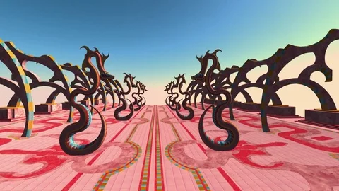 Row of Mystical Serpents Stock-Footage 78531804