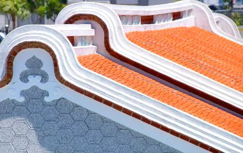 A row of nostalgic roofs Stock Photos