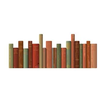 Row of old books.  Stock Illustration