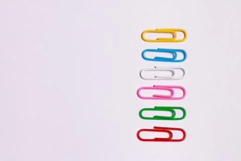 A row of paper clips Stock Photos