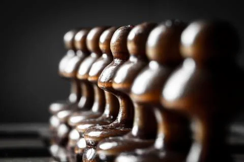 A row of pawns Stock Photos