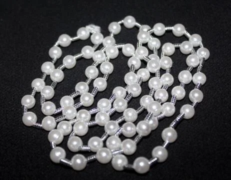 Row of Pearl strings abstract background Stock Photos