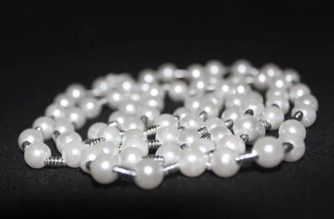 Row of Pearl strings abstract background Stock Photos