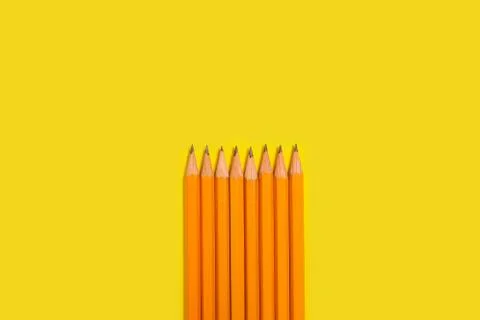 Row of pencils Stock Photos