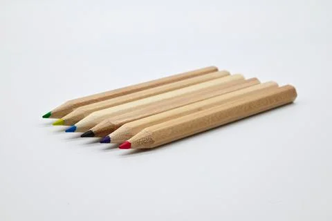 Row of pencils Stock-Fotos