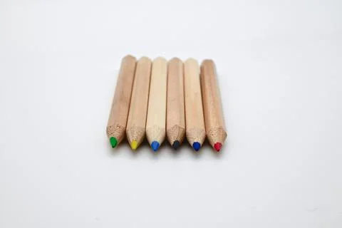 Row of pencils Stock Photos