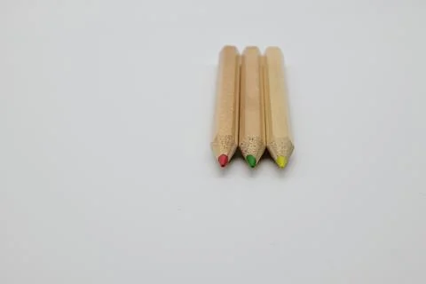 Row of pencils Stock Photos