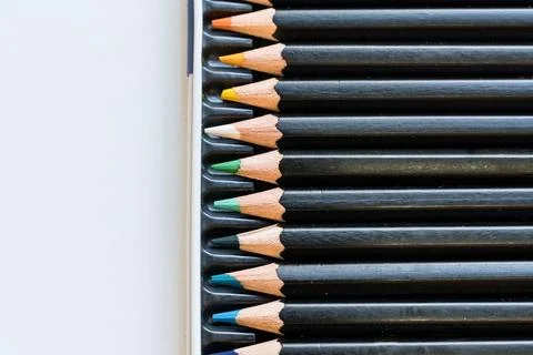 Row of pencils Stock Photos