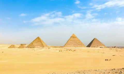 Row of Pyramids Stock Photos