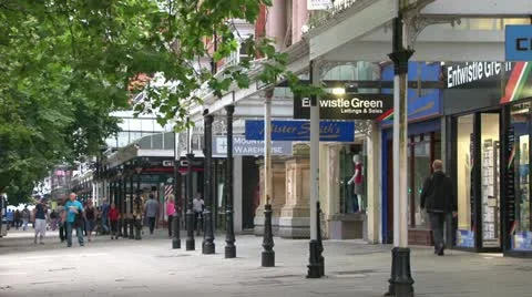 Row of Shops Video stock 12363710