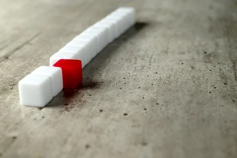 A row of small cubes Stock Photos